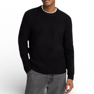 NWT Express Black Crewneck Casual Long Sleeve Acrylic Blend Sweater Size L